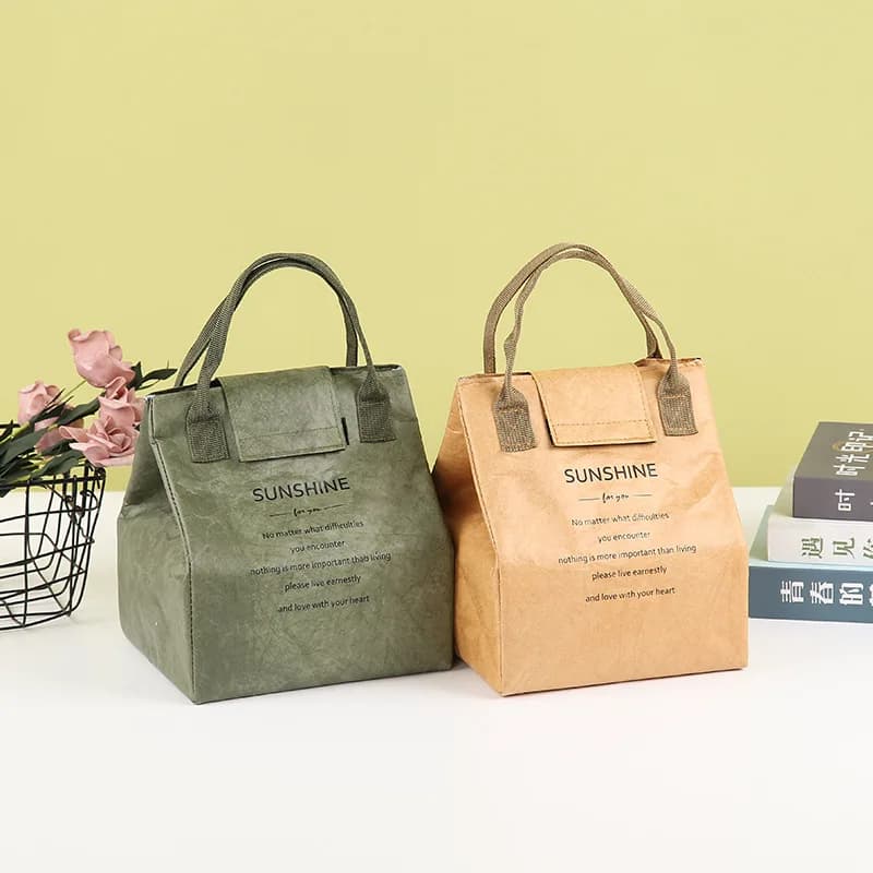 Borsa per il pranzo in carta Borsa isolante impermeabile Allunga e addensare Foglio di alluminio Borsa giapponese Studente impiegabile