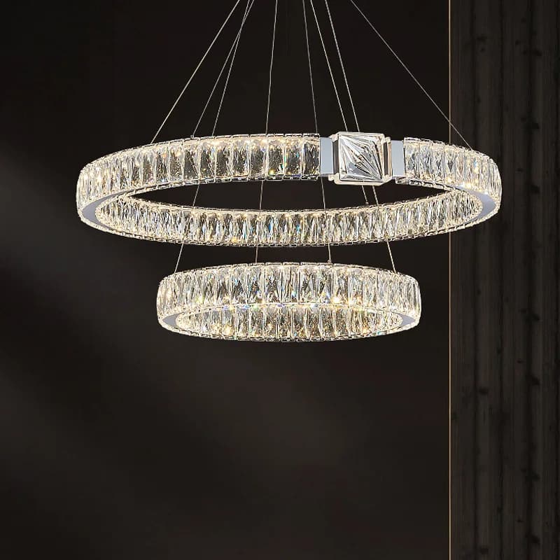 Apparecchi di lusso LED in cristallo per la casa Villa Illuminazione Soggiorno moderno Sala da pranzo Decorazione Lampade a sospensione a soffitto Lampadari per interni