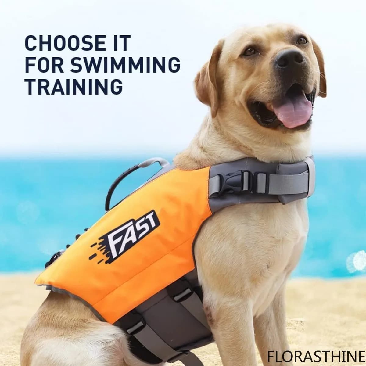 Pets Floatation Vest Adjustable Ripstop Safety Dog Swimsuit for Summer Beach Training Surfing Essential Dog Life Jacket Supplies
