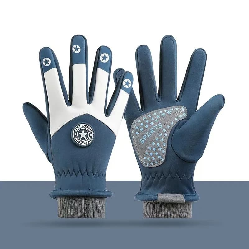 Guanti da ciclismo per sci per bambini Caldi guanti da motociclista idrorepellenti per bambini in pile spesso antiscivolo per bambini