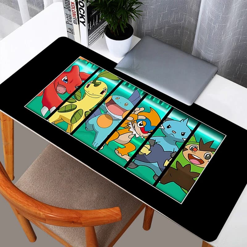 Tappetini per Mouse da Gioco, Tappetino da Scrivania per PC, Mousepad Sexy Anime, Tastiera Gaming Pokemon Pikachu, Accessori Durevoli, Mousepad