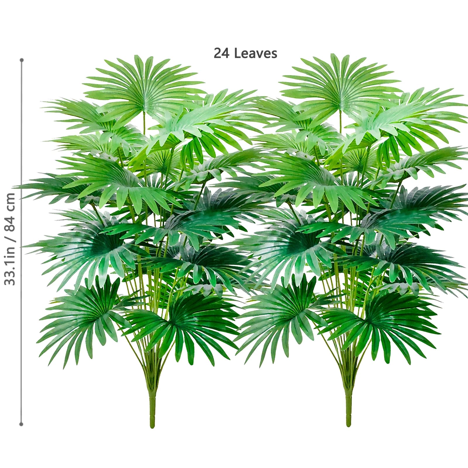 Artificial fan leaf tropical plant large fake palm office home holiday decoration