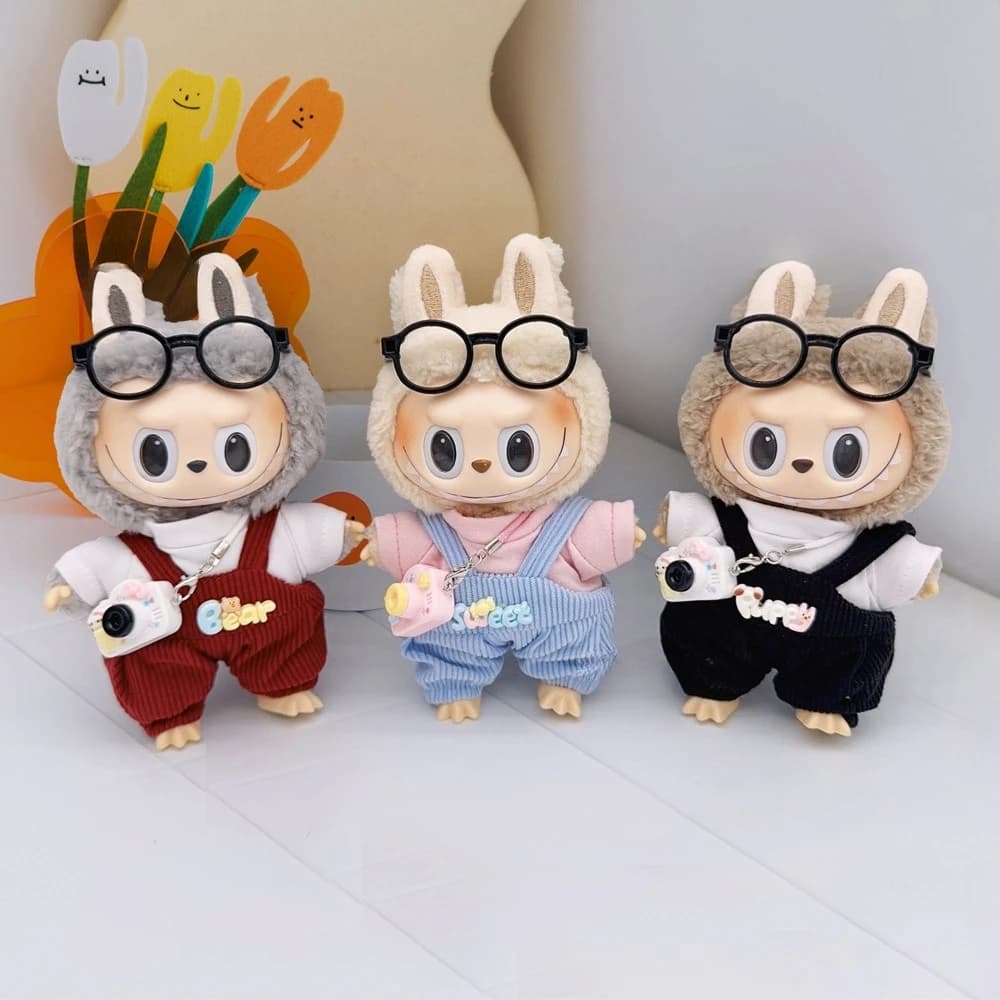 Set di t-shirt per abiti da lavoro multifunzionali nuovi e pratici di vendita caldi e piccoli vestiti creativi per bambole di peluche adatti per Labubu