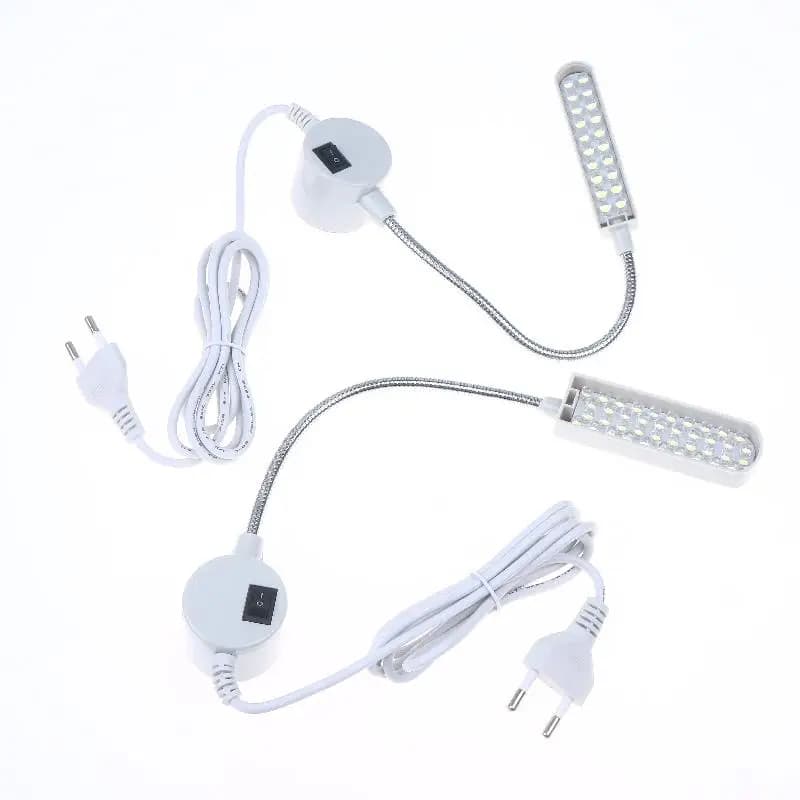Luce LED per Macchina da Cucire AC220V con Magnete, Lampada da Lettura Fai-da-Te per Testata del Letto, Luminosità Regolabile, 10/20/30/40 LED, Standard EU/US