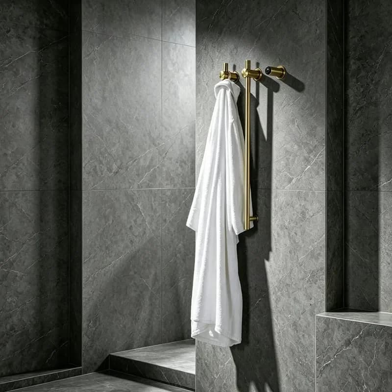Smart Electric Towel Rack Hidden Wall Mounted Copper Bathrobe Dryer Touch Control Bathroom Heating Bar for Hotel Home Use