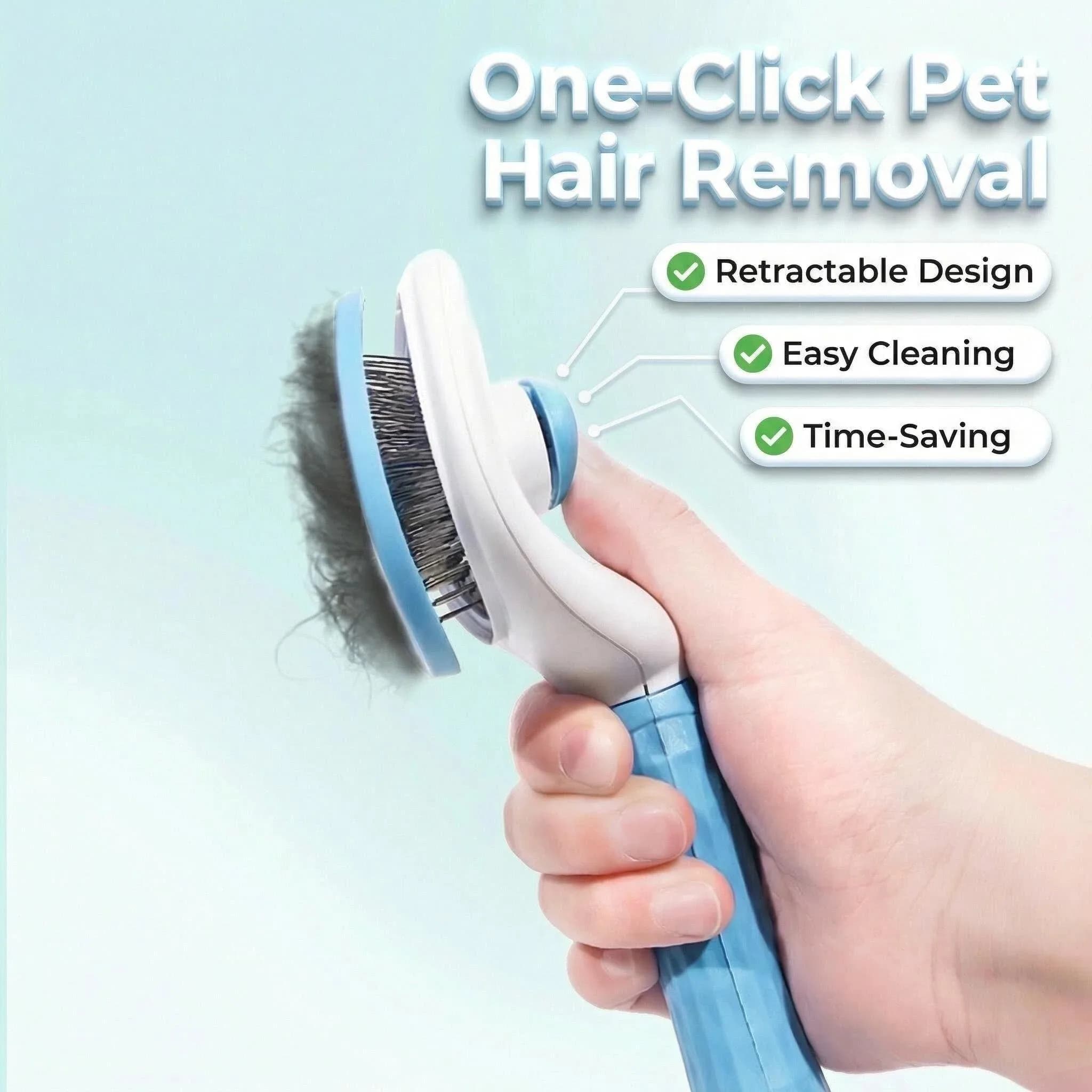 Spazzola per la rimozione del pelo di cani e gatti, facile da pulire, pettine per toelettatura senza sforzo, spazzola per la rimozione del pelo fluttuante, accessori per cuccioli