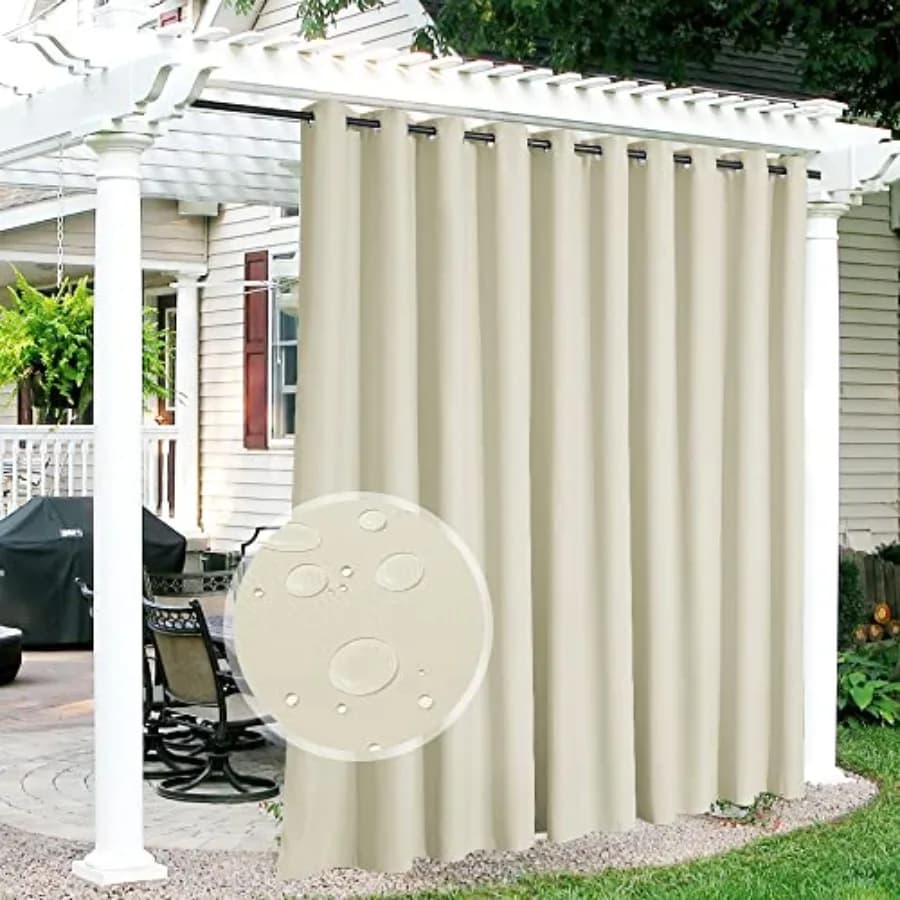 Tende da Esterno Extra Larghe per Patio, Impermeabili, Resistenti, Termoisolanti per l'Estate, Copertura Completa per Privacy su Portico e Cabana