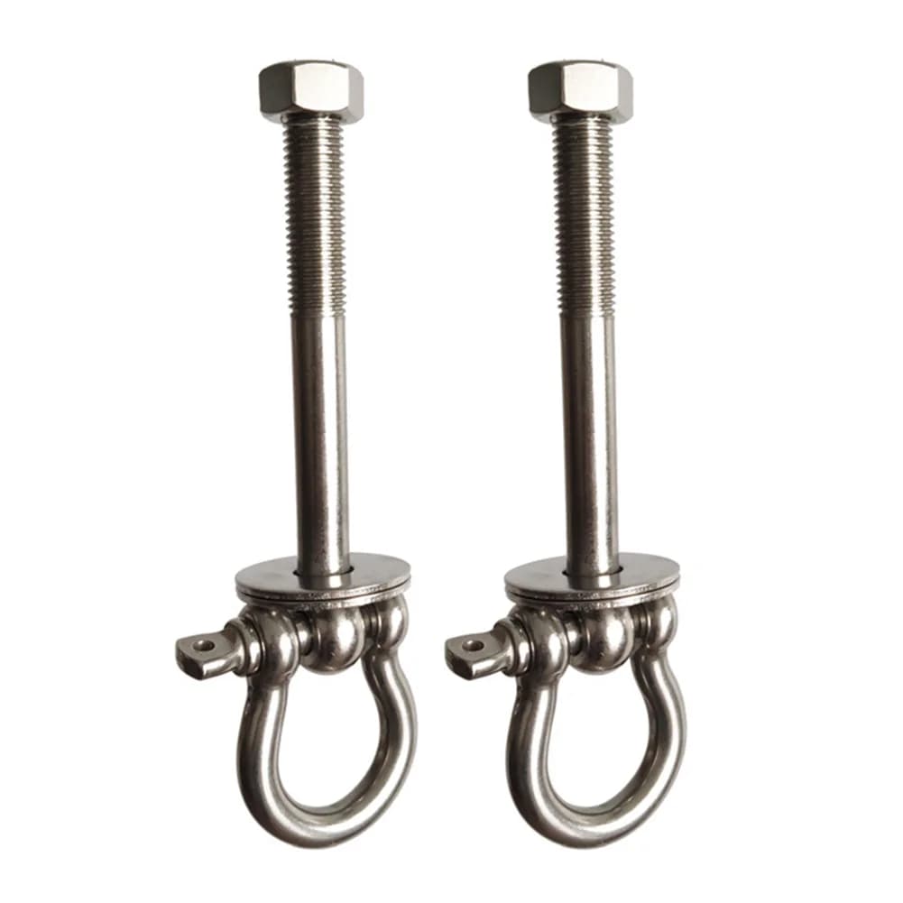 Set of 2 Steel Hooks Resistent for Squat Rack, Power Rack Accessories, Oscillating Hooks for Resistance and Use Bands with Garden Suspended Chairs