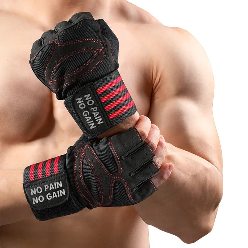 Gym Gloves for bodybuilding with half fingers, weight lifting handlebars, kettlebell, workout, workout, fitness, women's wrist gloves