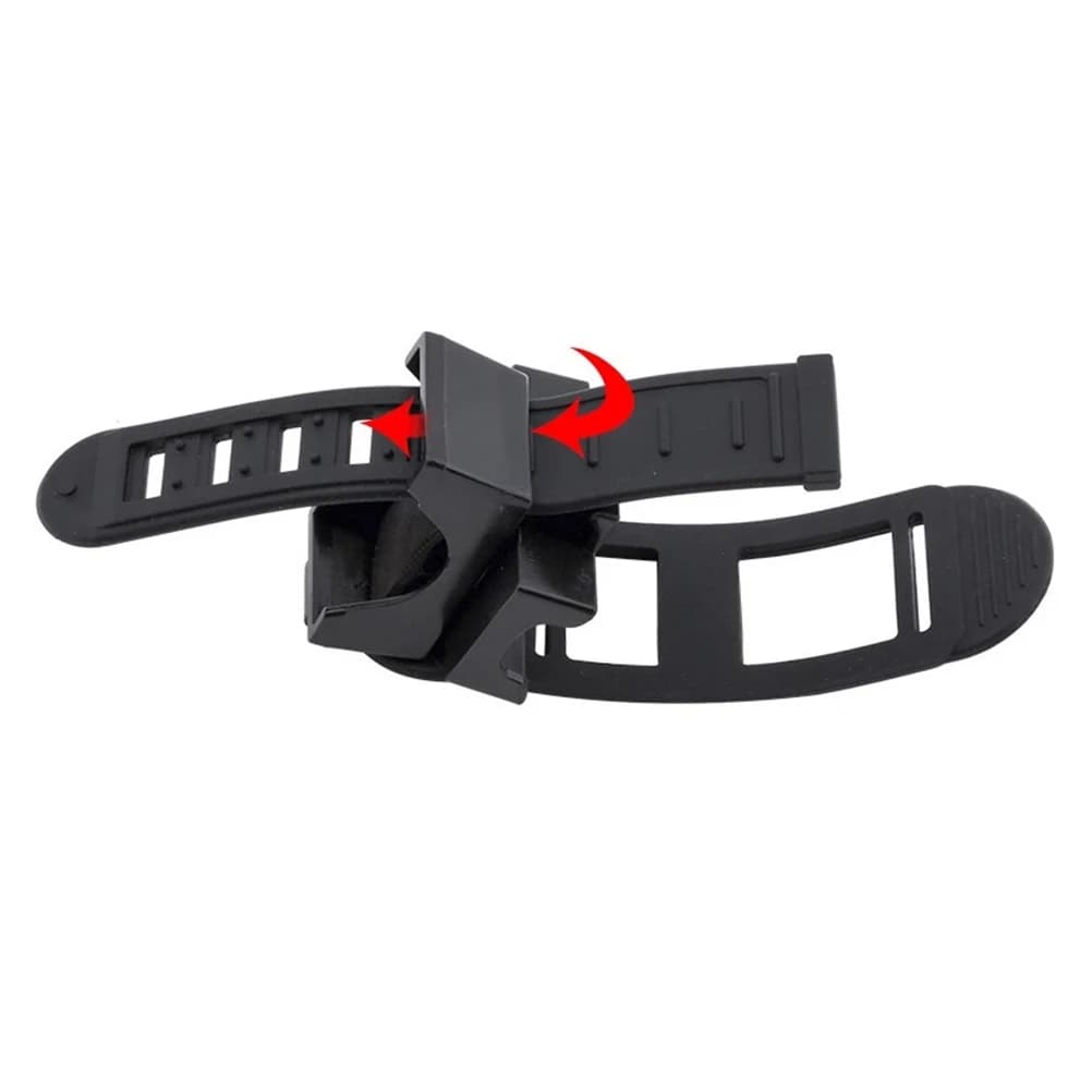 360 Degree Adjustable Bicycle Torch Support, Universal Silicone Clip for Torch Fixing