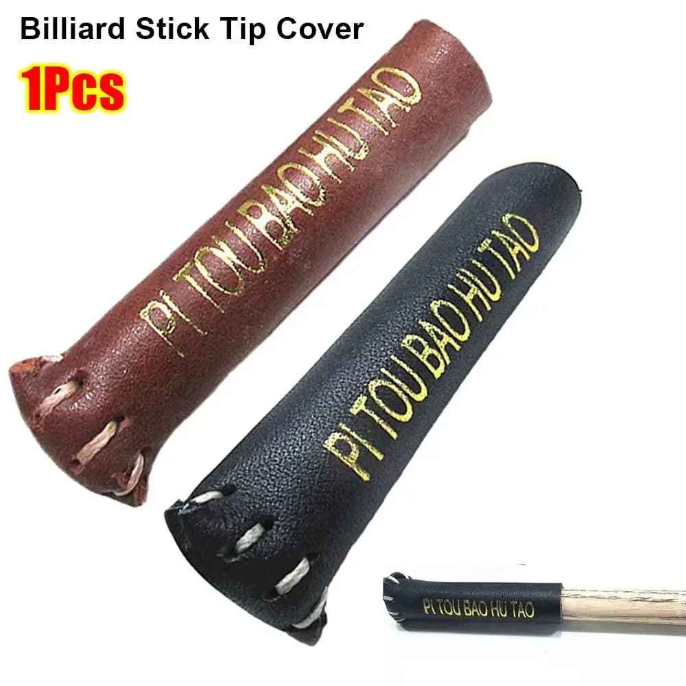 1 pezzo di copertura per stecca da biliardo in pelle, pratica protezione per stecca da biliardo, resistente all'umidità, antipolvere