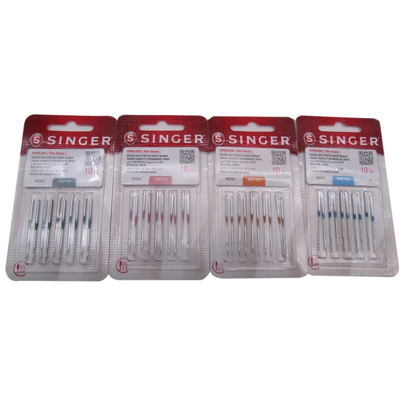 Aghi per overlock # 2054 PER Singer 14U12, 14U13, 14U13A, 14U23, 14U234, 14U46B,14U52A,14U53A,14U544,14U554,14U555 Kit da cucito SWF