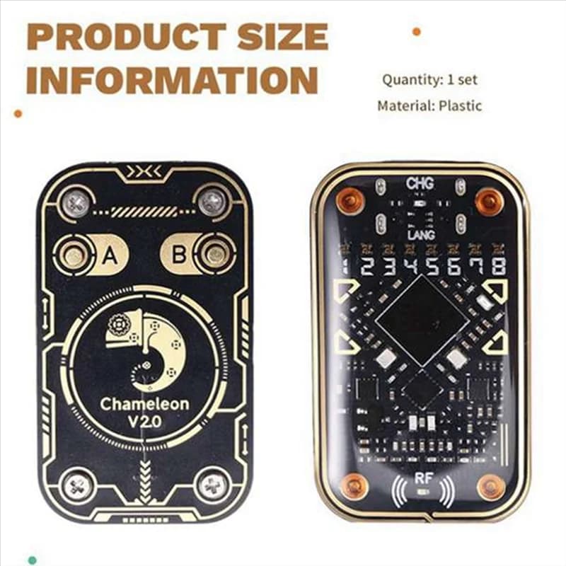 B03B-Chameleon Ultra V2.0 RFID Ultimate Emulator Duplicatore NFC + 4XCUID 3XUID Portachiavi 125Khz 13,56Mhz Lettore RFID di decodifica scheda
