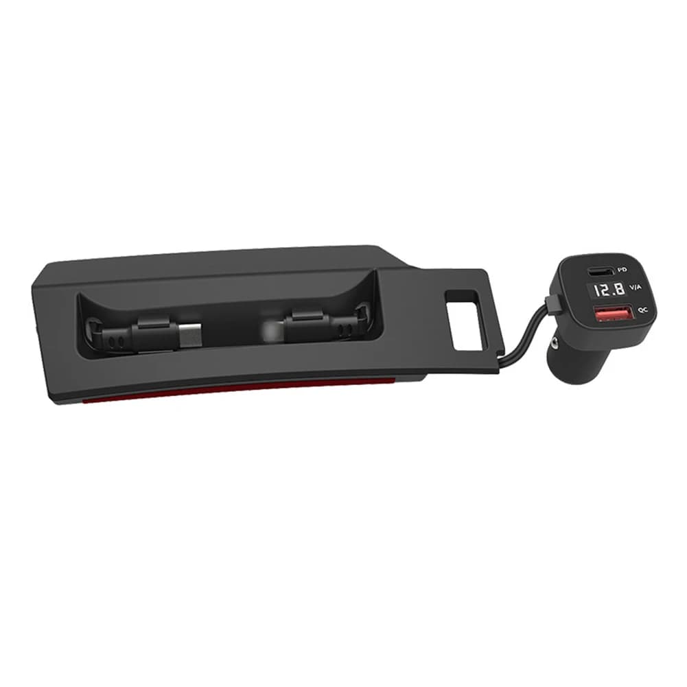 Adattatore USB a 4 Porte Q5, Caricabatterie per Auto con Display LED della Tensione, Monitoraggio in Tempo Reale della Batteria, Stazione di Ricarica Rapida USB