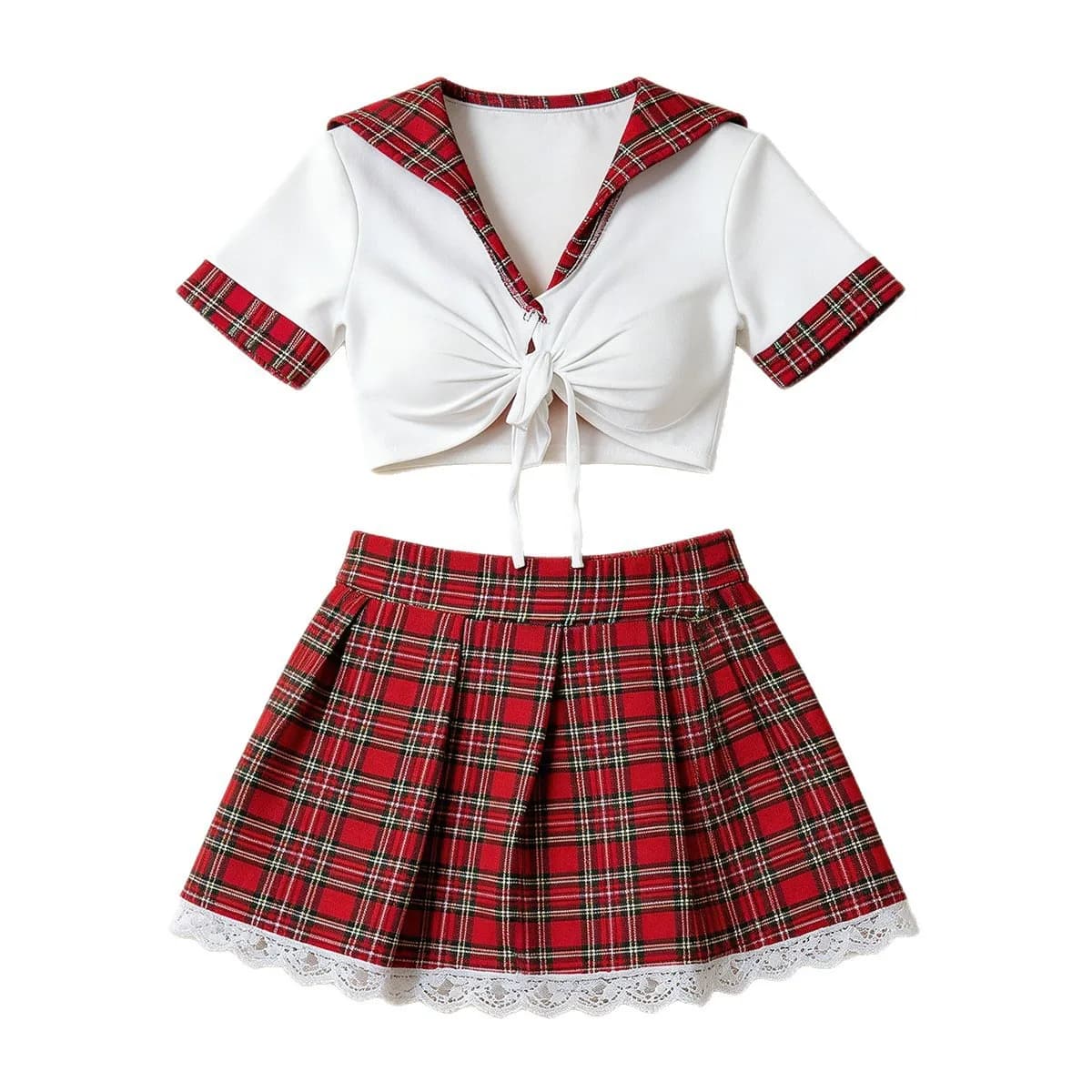 Lingerie Sexy Rossa, Intimo Erotico Femminile, Vestito Sexy, Costume da Studentessa, Babydoll