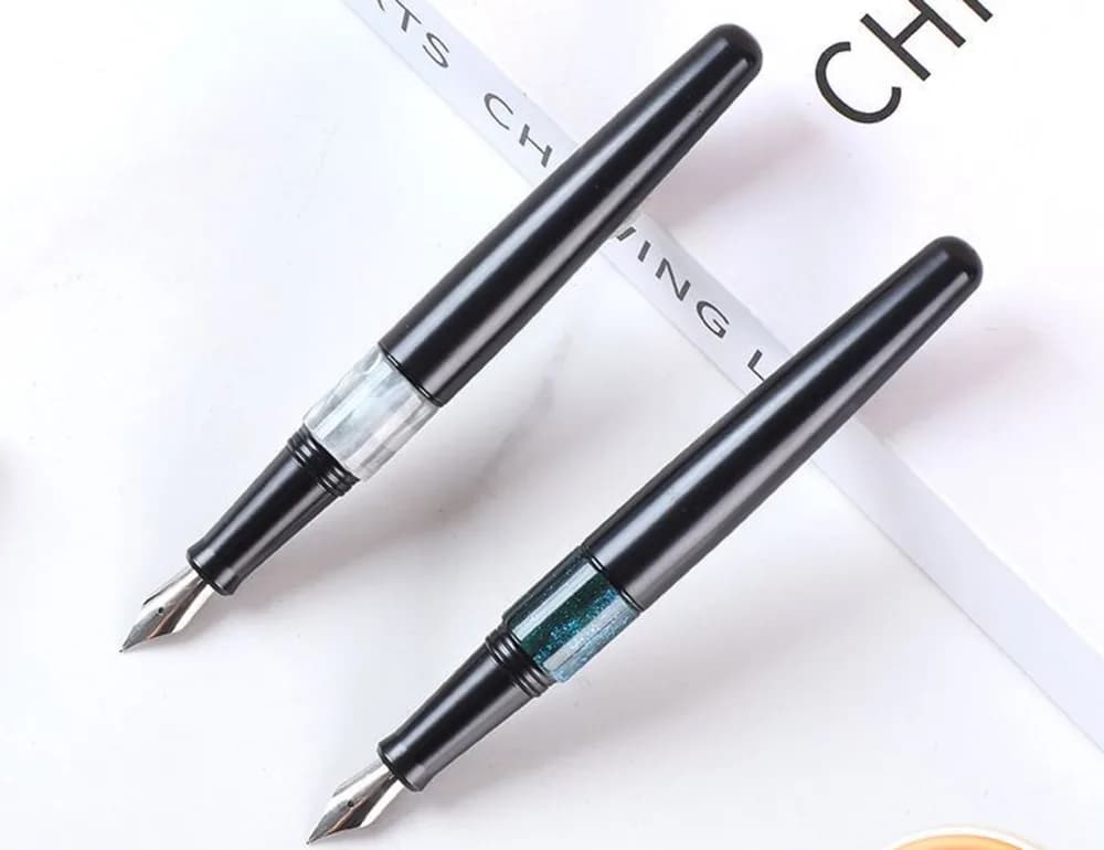 New Style Fountain Pen For Calligraphy Practice, Agate Stone Medium Ring, No Clip Pen
