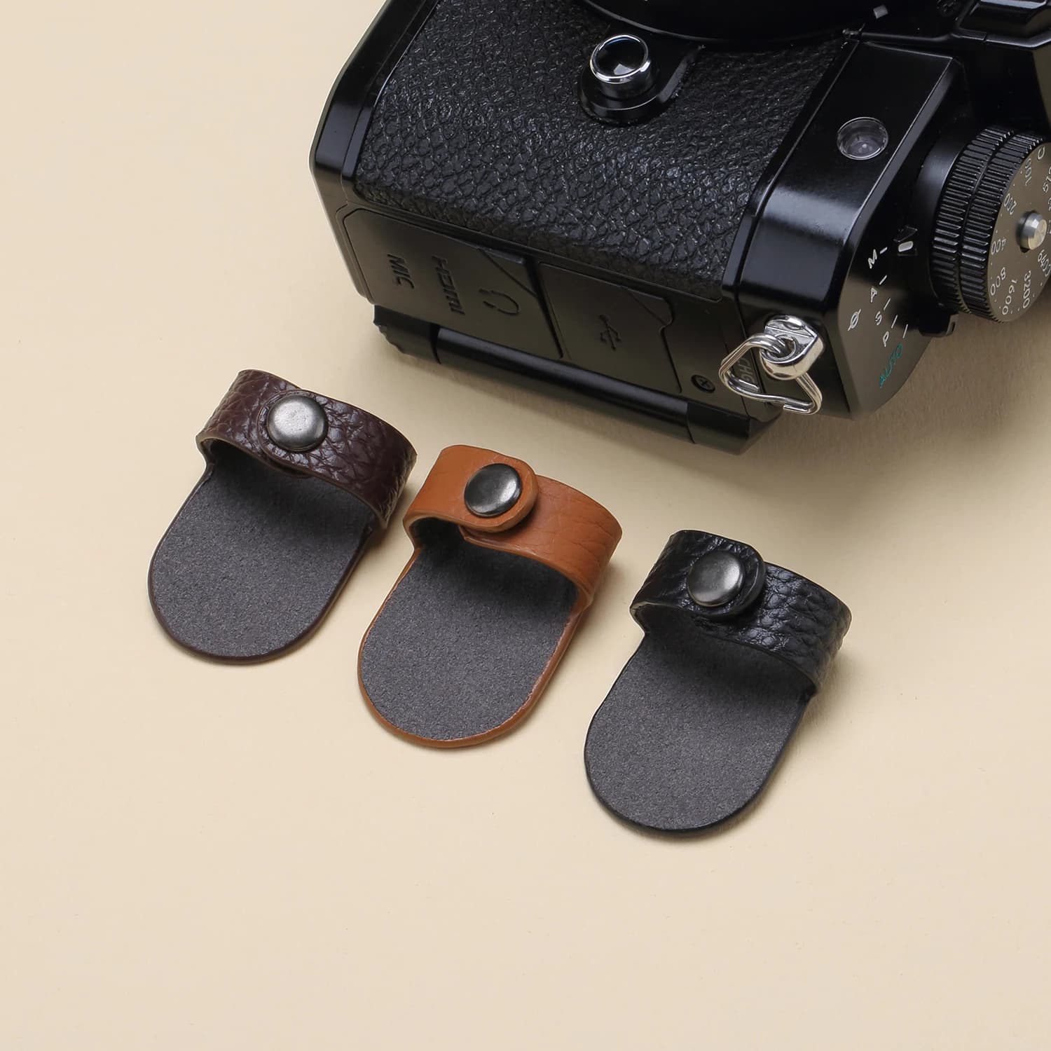 6pcs/4pcs Quick Release Camera Connector Buckle Anti-scratch Genuine Leather Gasket Pads Shoulder Strap Hook Lug Rings Pads