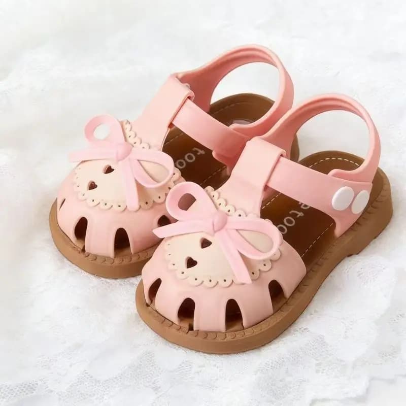 Sandali da bambina stile principessa 2026, nuovi arrivi, scarpe primaverili/estive per neonati e bambini piccoli, con fondo morbido antiscivolo e anti-schiacciamento
