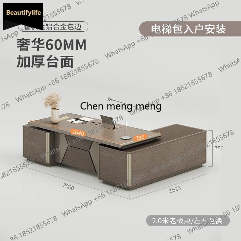 Organizer da scrivania a forma di B567, organizer per computer, scrivania da gaming, scrivania direzionale, sedia, schedario, combinazione di mobili per ufficio direzionale