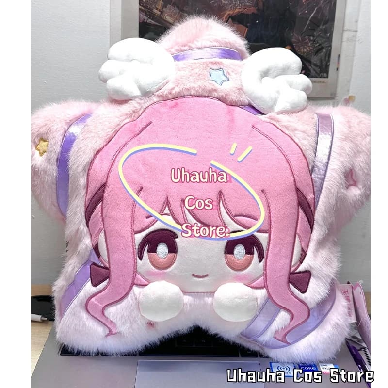 Cuscino quadrato abUH^Wuthering Waves Aemeath Q Version Sugar Doll, accessorio cosplay, regalo per fan di anime e giochi, per feste, Cos Jiri Kei
