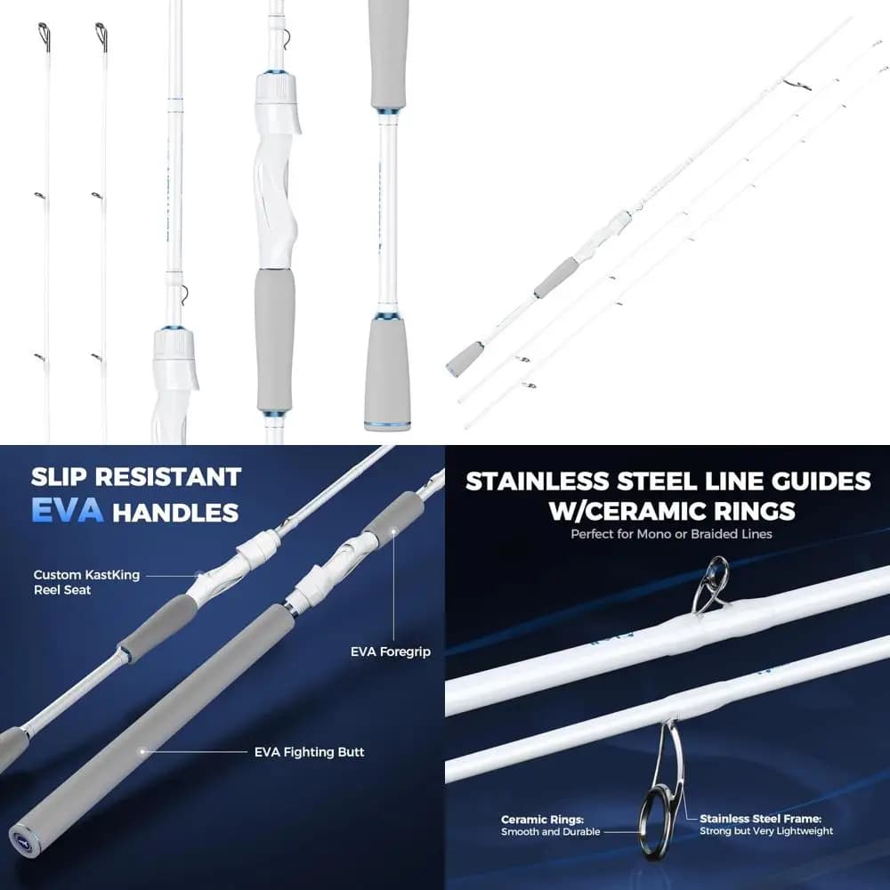 Canne da pesca a doppia punta in grafite con guide in acciaio inossidabile e anelli in ceramica per prestazioni migliorate