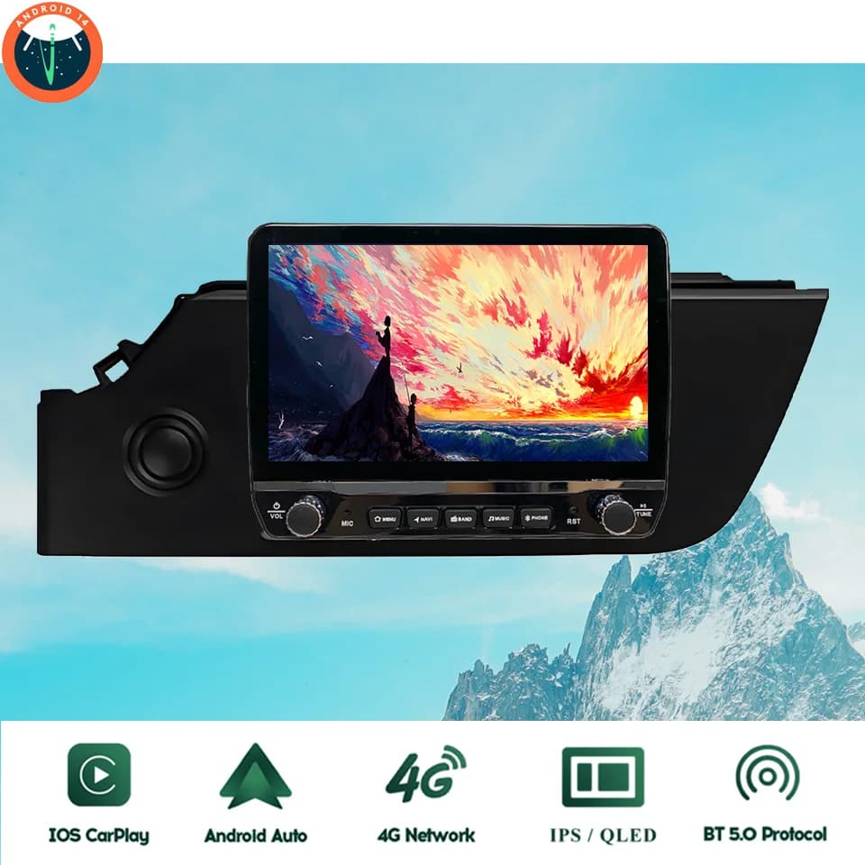 8Core 8G + 128G Autoradio FM AM Audio Video Stereo DVD Cassetta Per Kia RIO 2019 - 2022 Sistemi intelligenti per auto di navigazione GPS