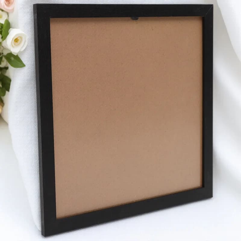 12 Wall Hanging Picture Frame Solid Wood Picture Frame Black 30x30cm Wall Decor Photo Frames Home Office Wooden Art