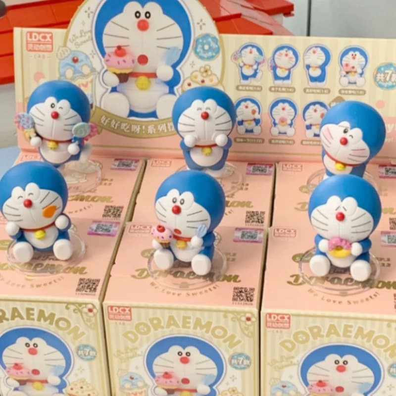 Genuino Anime Doraemon So Delicious Serie Figurine Cieco Scatola Kawaii Anime Doll Action Figure Giocattoli a sorpresa Ragazza Regalo di compleanno