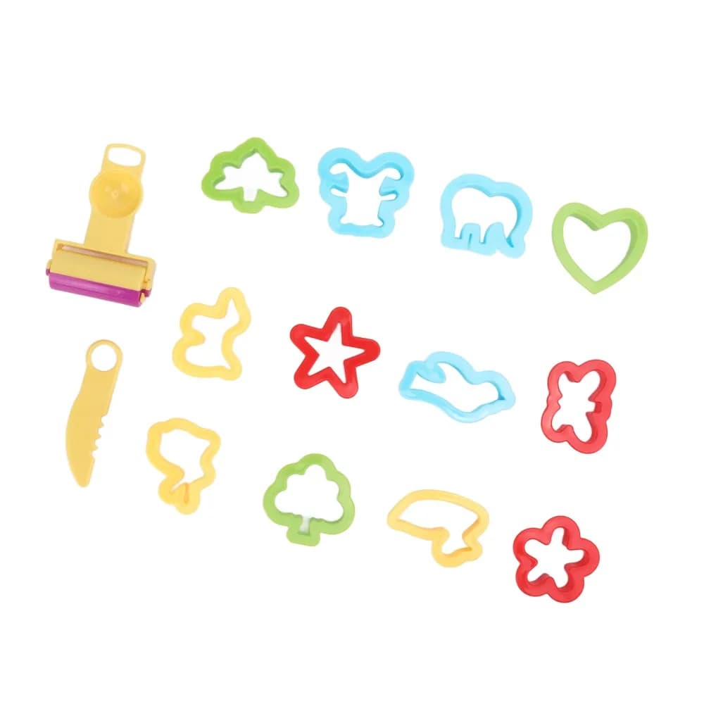 14pcs Various Shape Cutters Modeling Clay Cutters Lightweight Easy Cleanable Playdough Tool Kit Clay Starter Set DIY