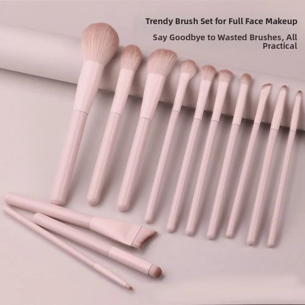 Set di 13/10/7 Pennelli per Trucco a Setole Morbide, Pennello per Fondotinta, Correttore, Kit di Bellezza Cosmetica con Borsa Portaoggetti