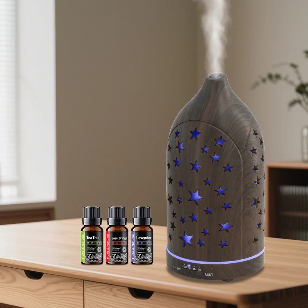 Diffusore di aromi a 7 colori con spegnimento automatico ultra silenzioso per camera da letto e ufficio