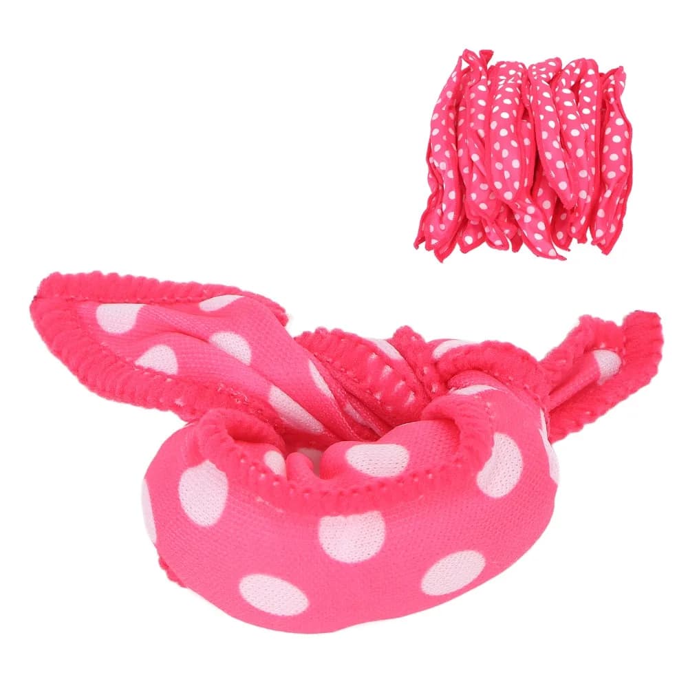 20pcs Folding Design Soft Foam Rollers Flexible Heatless Sleep Hair Rollers Rose Red Reusable Sponge Hair Rollers For Women