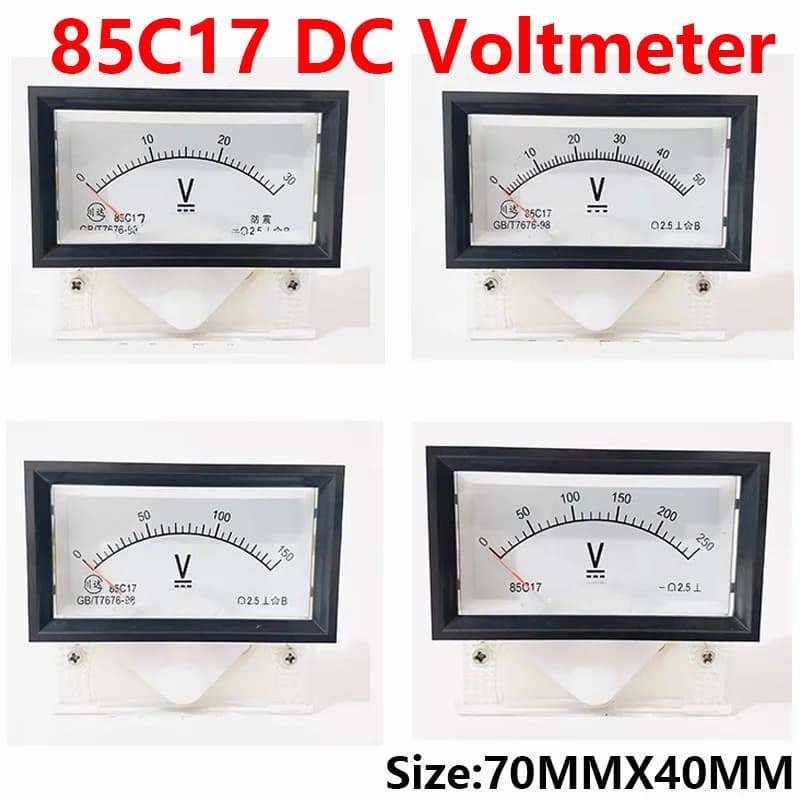 85C17 5V 10V 15V 20V 30V 50V 100V 250V 300V 450V 1000V Voltmetro da pannello CC per test di tensione