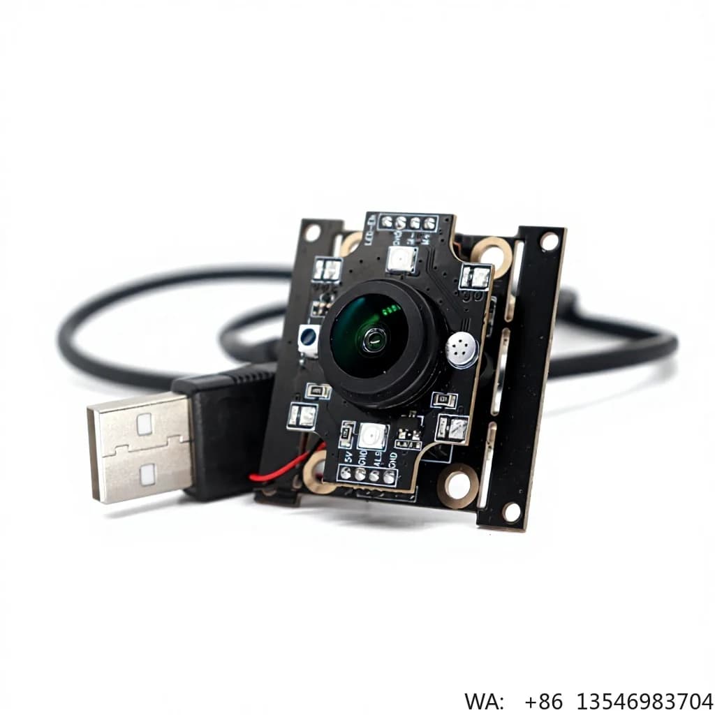 Modulo Telecamera Spioncino USB Ultra-Sottile da 13,5mm, Modulo Videocitofono 1MP con IR-LED e Audio Bidirezionale