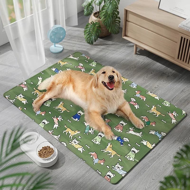 Pet summer cooling silk pad - dog mat, cat nap mat, dog bed silk pad, scratch-resistant moisture-proof