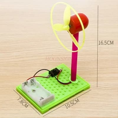 Esperimento scientifico per studenti, tecnologia di fan elettrici fatti in casa, piccola produzione, invenzione, puzzle, gioco, sussidi didattici, fai da te fatto a mano
