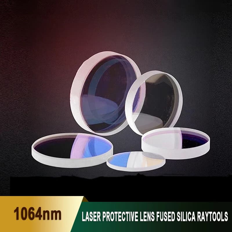 Lente di protezione laser con rivestimento al quarzo 28x4, piastra finestra 30x5, fibra ottica 37x7, accessori per testa di taglio e saldatura 22.35x4
