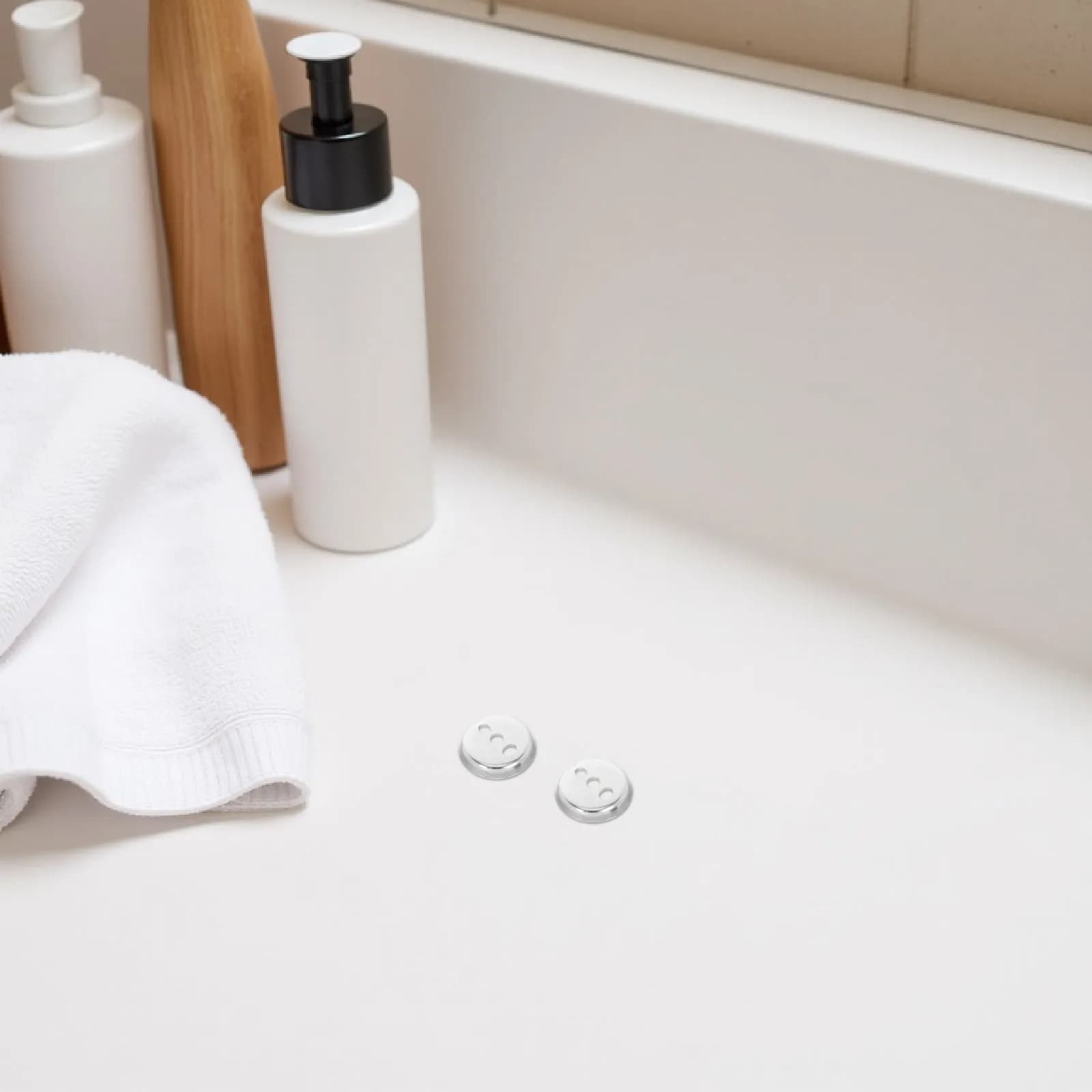 Kit di Riparazione Universale per Portasciugamani, 6 Pezzi, Accessori di Montaggio in Acciaio Inox, Piastre di Fissaggio per Bagno