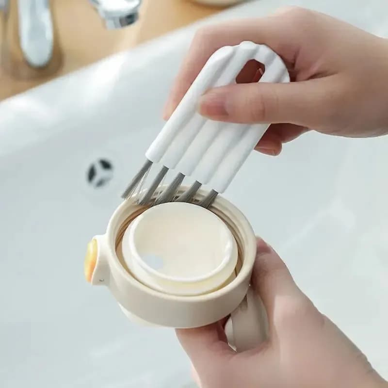 Spazzola Multifunzionale Flessibile per Fessure, Coperchi, Scanalature, Tettarelle e Bottiglie, Spazzola per Pulizia Domestica con Setole Morbide, Utensile da Cucina