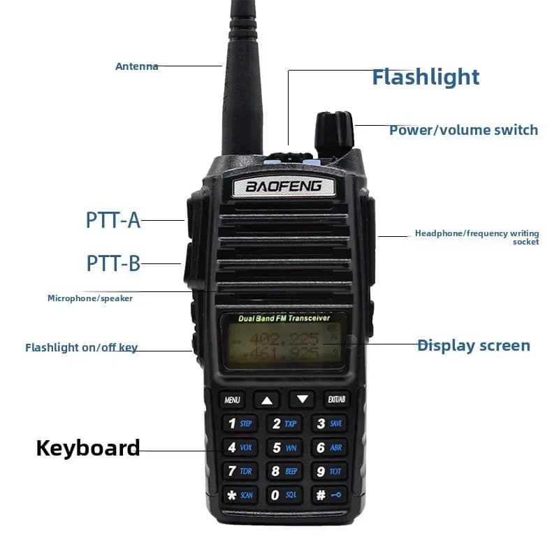 Miglior Walkie-talkie Wireless BAOFENG BF-UV82 8W ad Alta Potenza, Doppio Segmento, Doppio Display