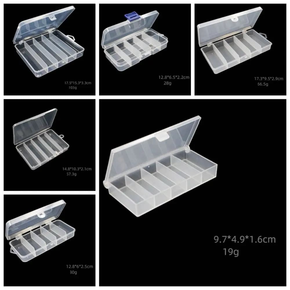 Adjust Compartments Fish Accessory Box Good Sealing Effect Transparent Fishing Tackle Boxes Durable Professional