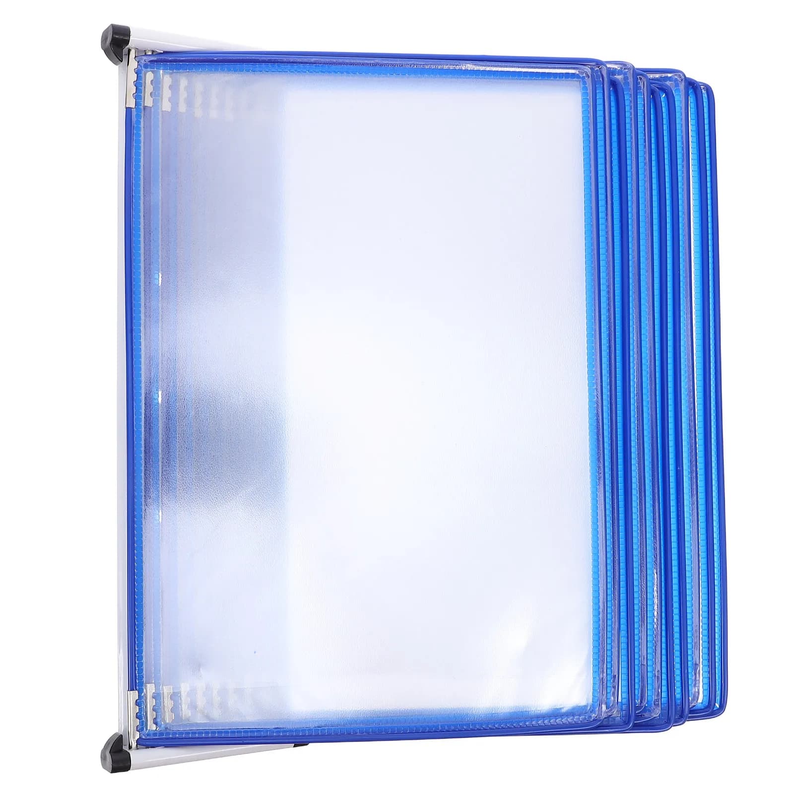 Wall File Holder 10 Page A4 Folder Holder Iron PVC Wall-Mounted Document Display Rack Space Saving Organizer Office Meeting Room