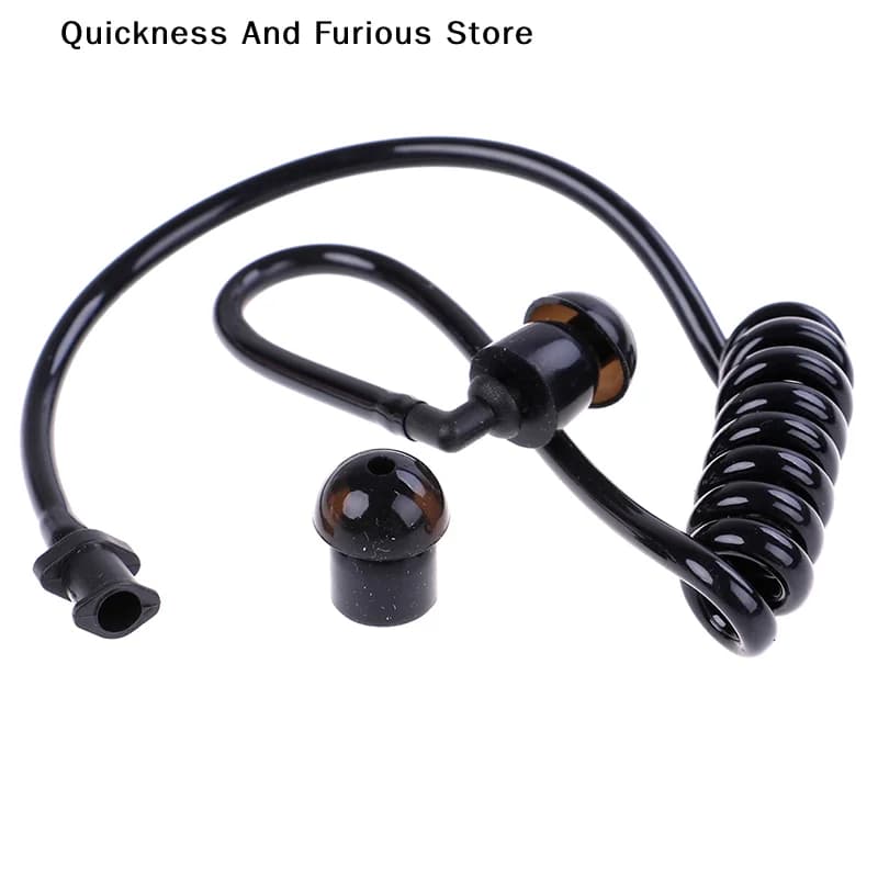 Tappo per le orecchie del tubo dell'aria acustico del tubo dell'aria della molla di ricambio nero per la bobina dell'auricolare walkie talkie di ricambio per auricolare radio