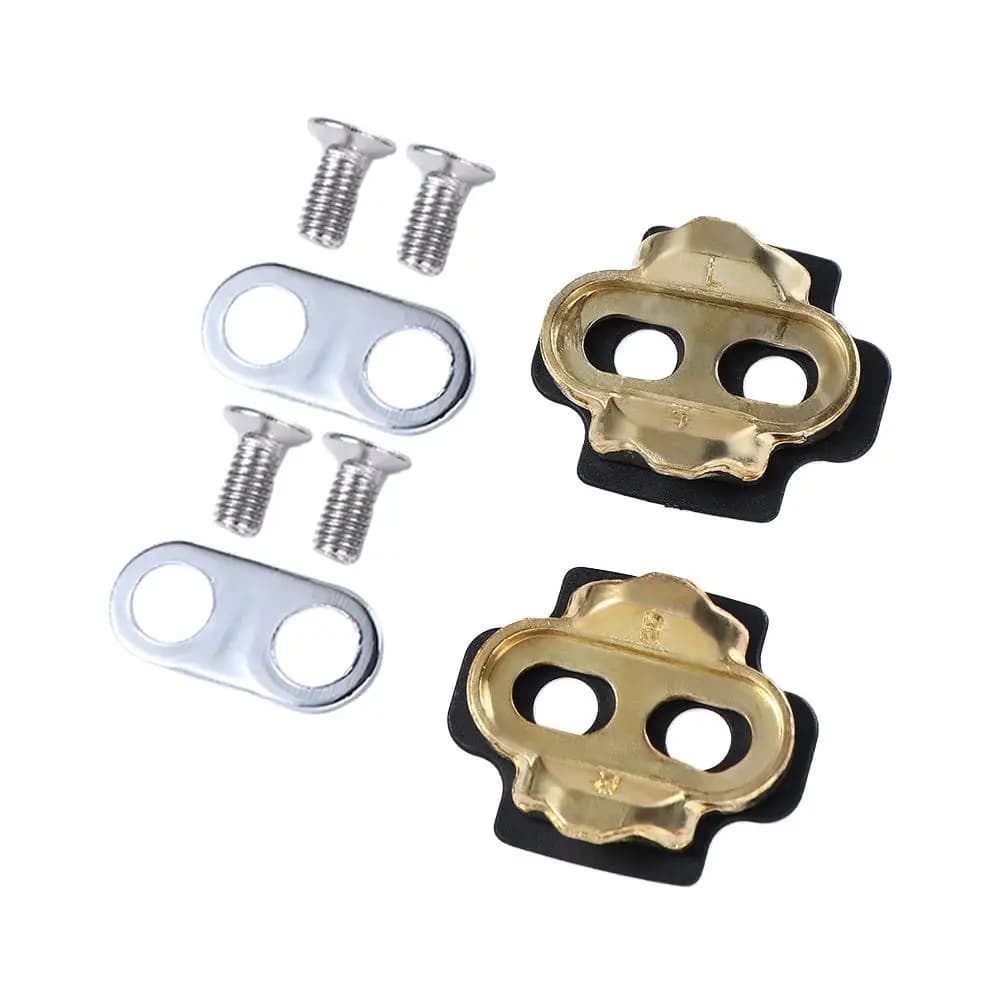 Set di Tacchette per Pedali da Ciclismo, Piastre di Bloccaggio, Tacchette per Scarpe da Bici, Set di Viti per Pedali