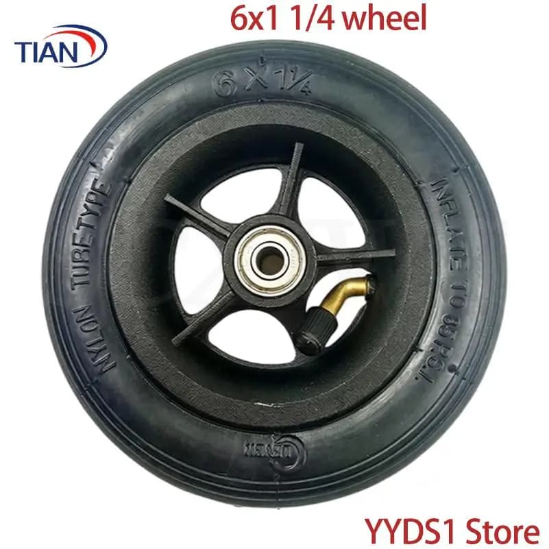 6-inch 6X1 1/4 inflatable inner and outer tires and wheels, suitable for folding bicycles, mini surfing electric scooters