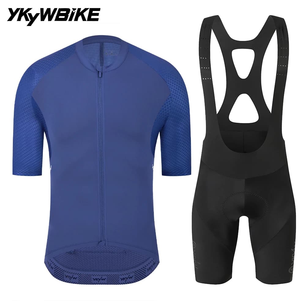YKYWBIKE 2026 Cycling clothing Elite men's Pro Team 7 hours riding interface Shorts with padded straps Complete with road bike Fabric Carvico