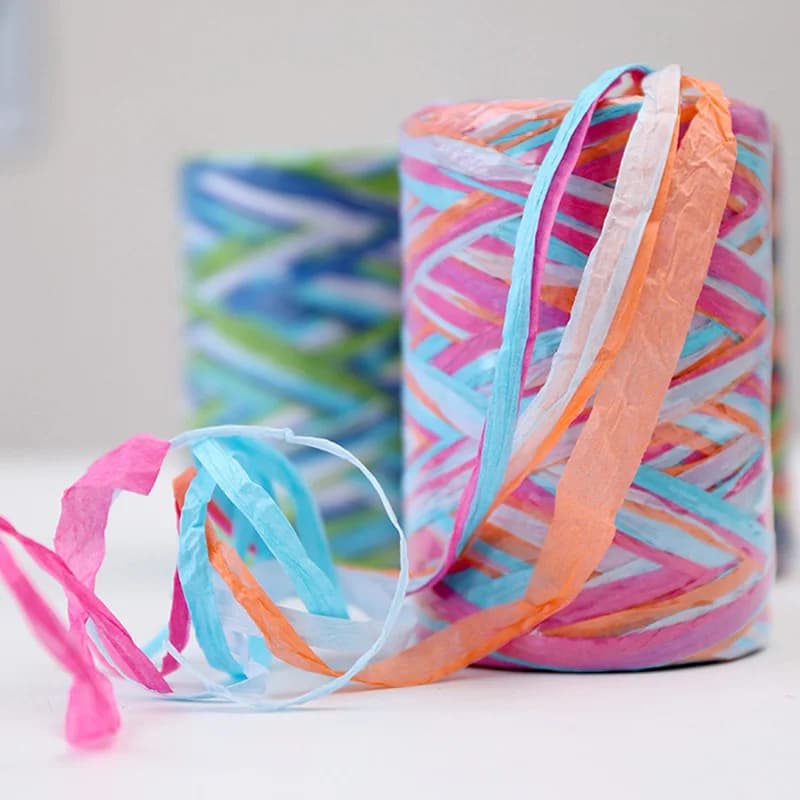 Filo di Rafia, Corda di Carta 200m, Rafia per Lavori a Maglia, Fai da Te, Confezioni, Scrapbooking, Spago, Artigianato, Filo per Uncinetto