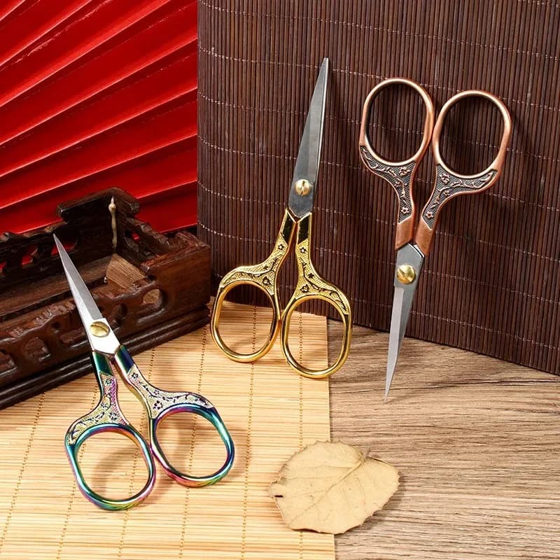 1PC stainless steel vintage scissors for sewing cutter for embroidery fabrics custom-made wire scissors for sewing shears