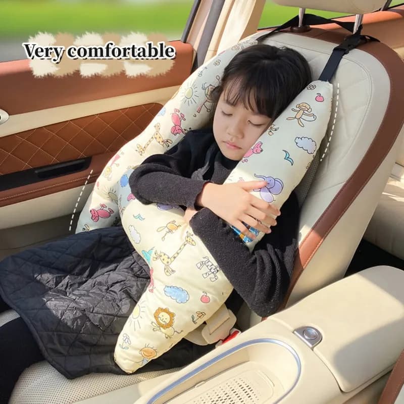 1 Set Cute Kid e Adult Car Sleeping Neck Head Support cuscino da viaggio a forma di H cuscino per seggiolino auto cuscino per collo di sicurezza bambino donna