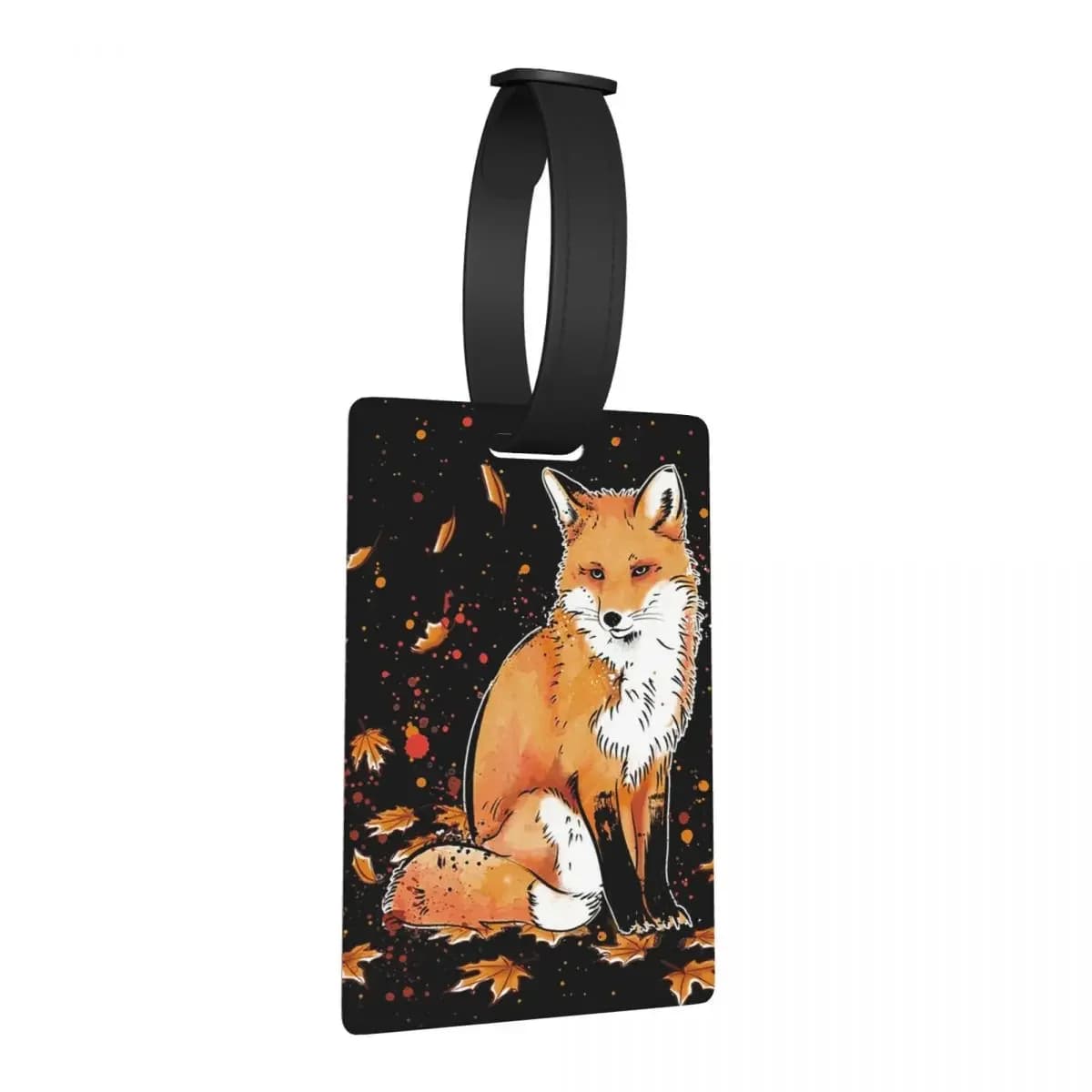 Fox In The Snow Etichette per bagagli classiche Accessori per valigie Moda da viaggio Etichetta per imbarco per bagagli Porta etichette ID Nome Indirizzo